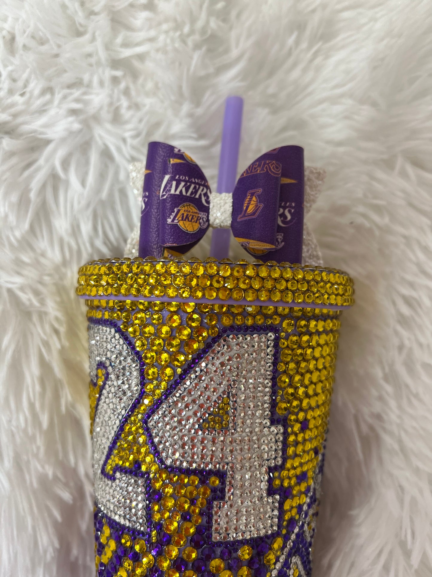 LA Lakers Tumbler with Bow Topper