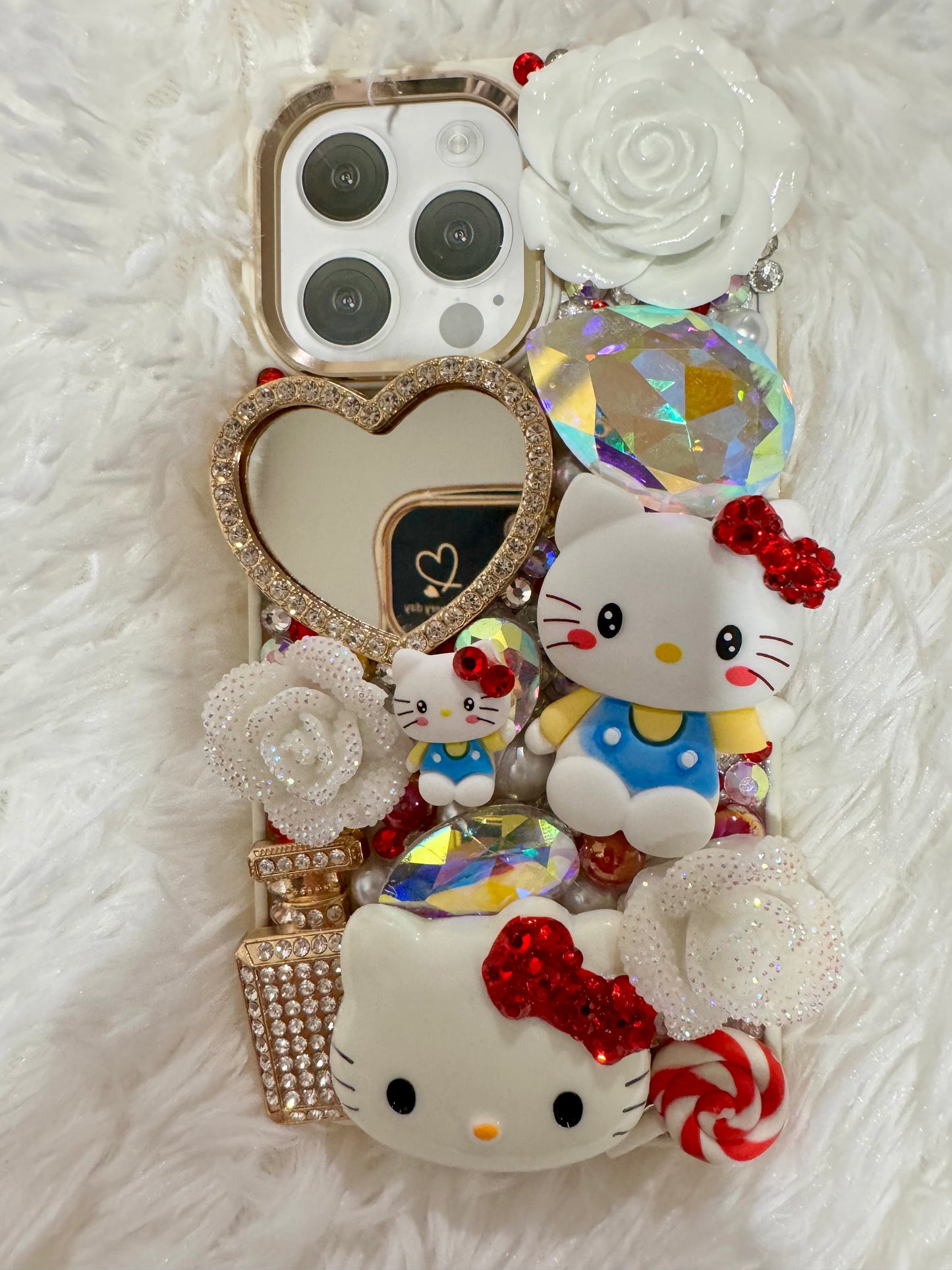 Elegant Custom-Made Hello Kitty iPhone 15 Pro Max Case – Ready to Ship!
