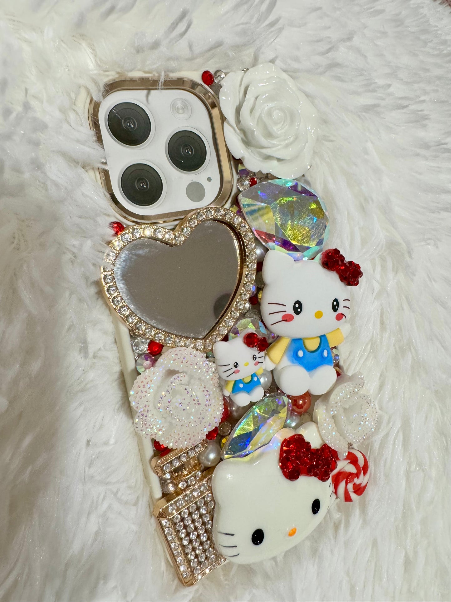 Elegant Custom-Made Hello Kitty iPhone 15 Pro Max Case – Ready to Ship!