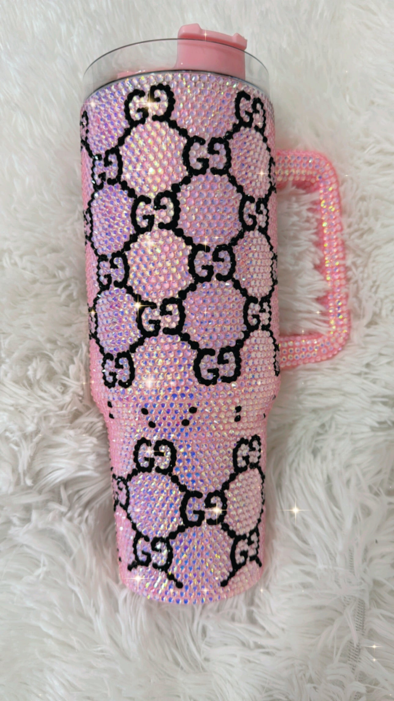Beautiful pink designer 40oz tumbler