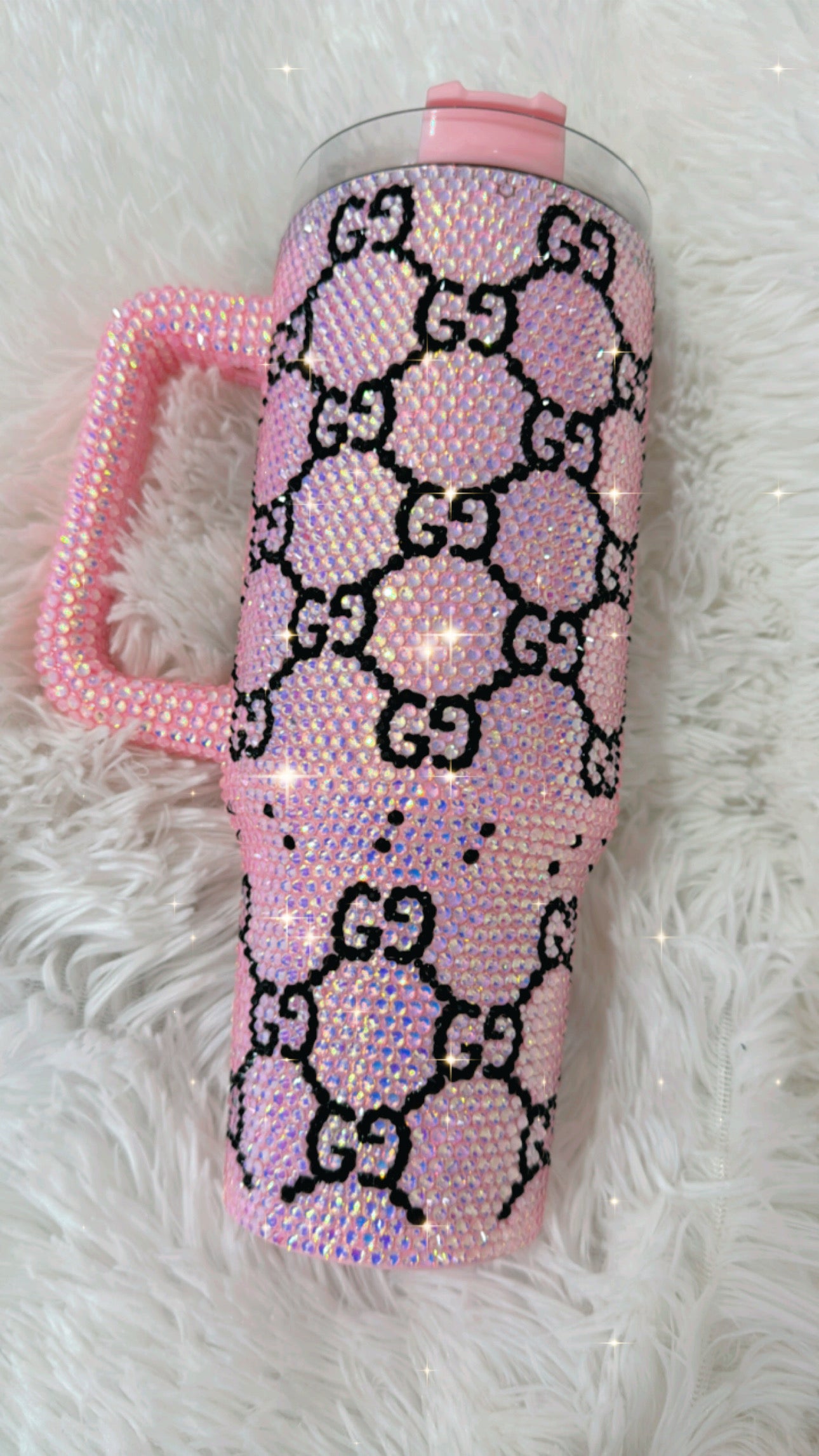 Beautiful pink designer 40oz tumbler