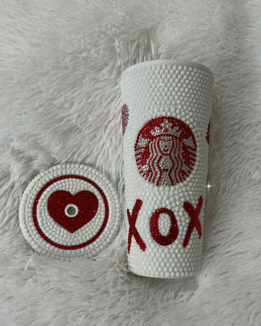 Heart / XOXO bling tumbler 💕