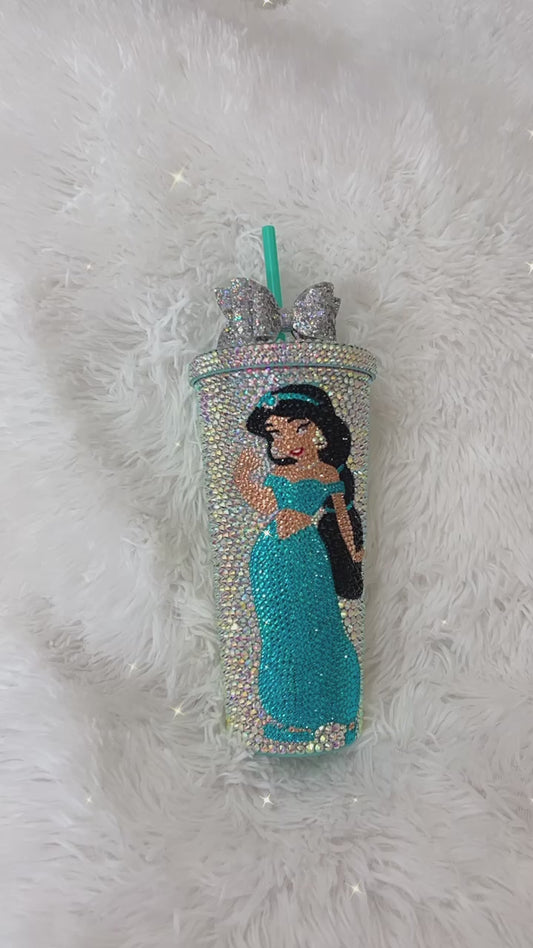 Princess Jasmine Tumbler complete with bow topper ￼