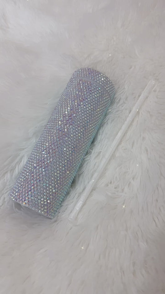 White bling tumbler